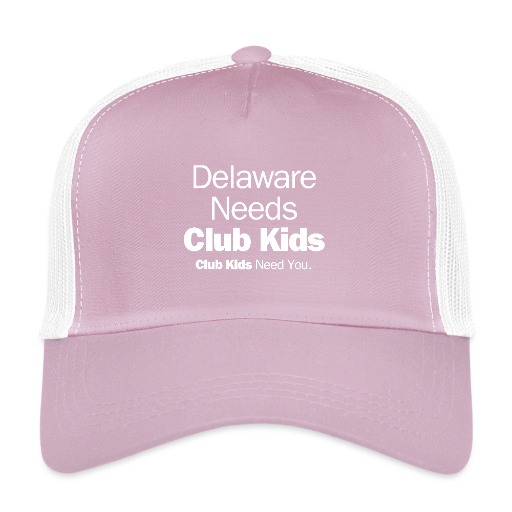 Delaware Needs Club Kids Eco Trucker Cap - lilac/white 