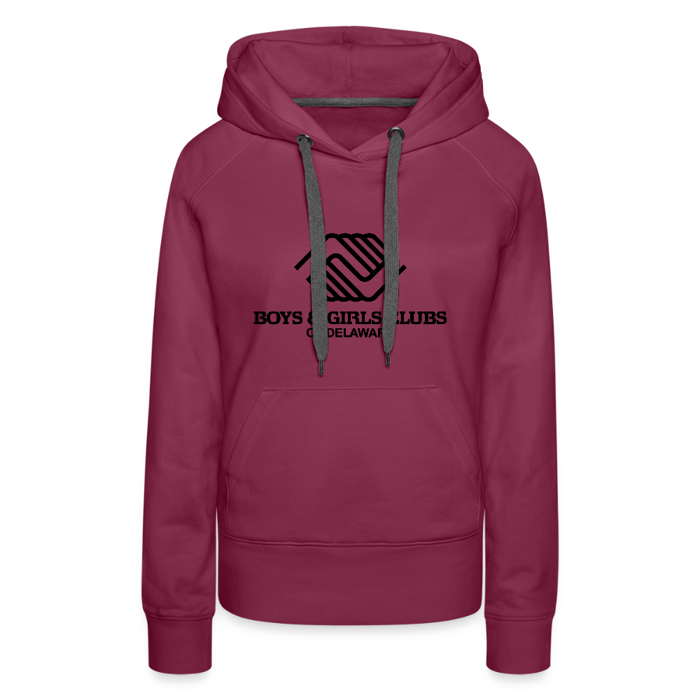 LOGO ONLY Women’s Premium Hoodie - burgundy