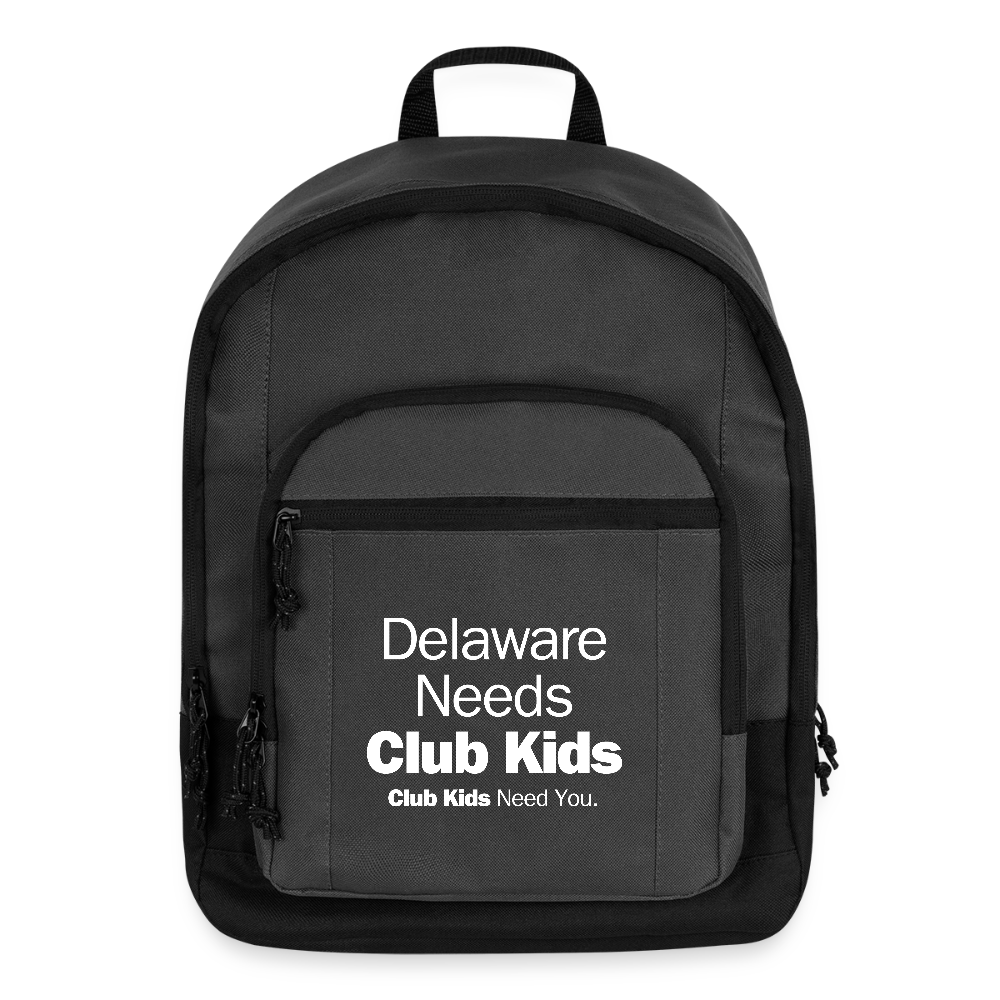 Delaware Needs Club Kids Basic Backpack - charcoal grey