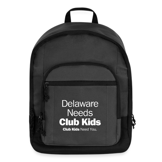Delaware Needs Club Kids Basic Backpack - charcoal grey