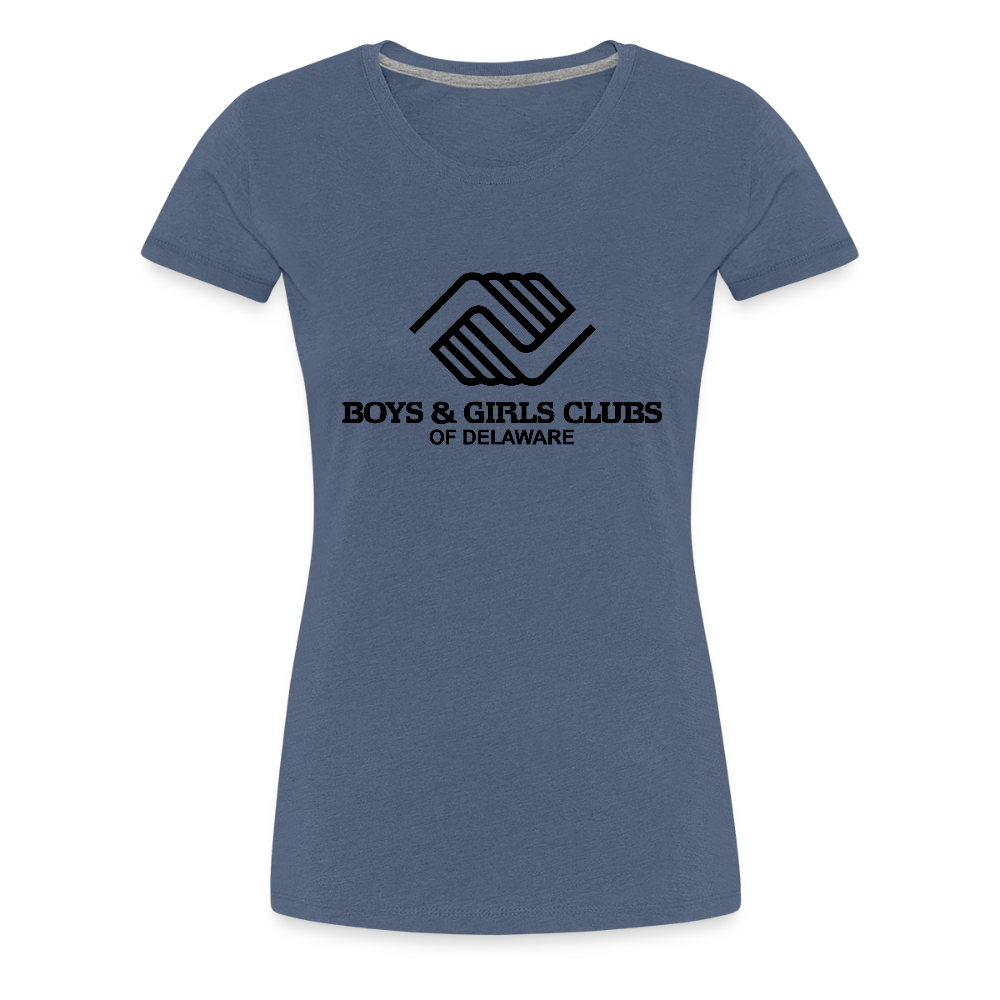 LOGO ONLY Women’s Premium T-Shirt - heather blue
