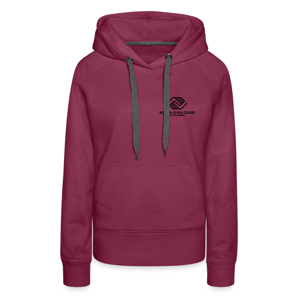 LOGO ONLY Women’s Premium Hoodie - burgundy