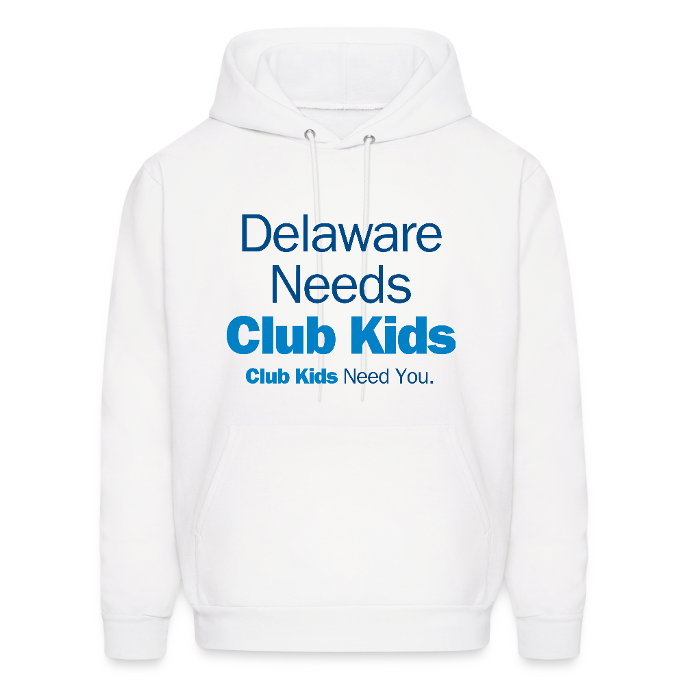 Delaware Needs Club Kids Men's Hoodie - white