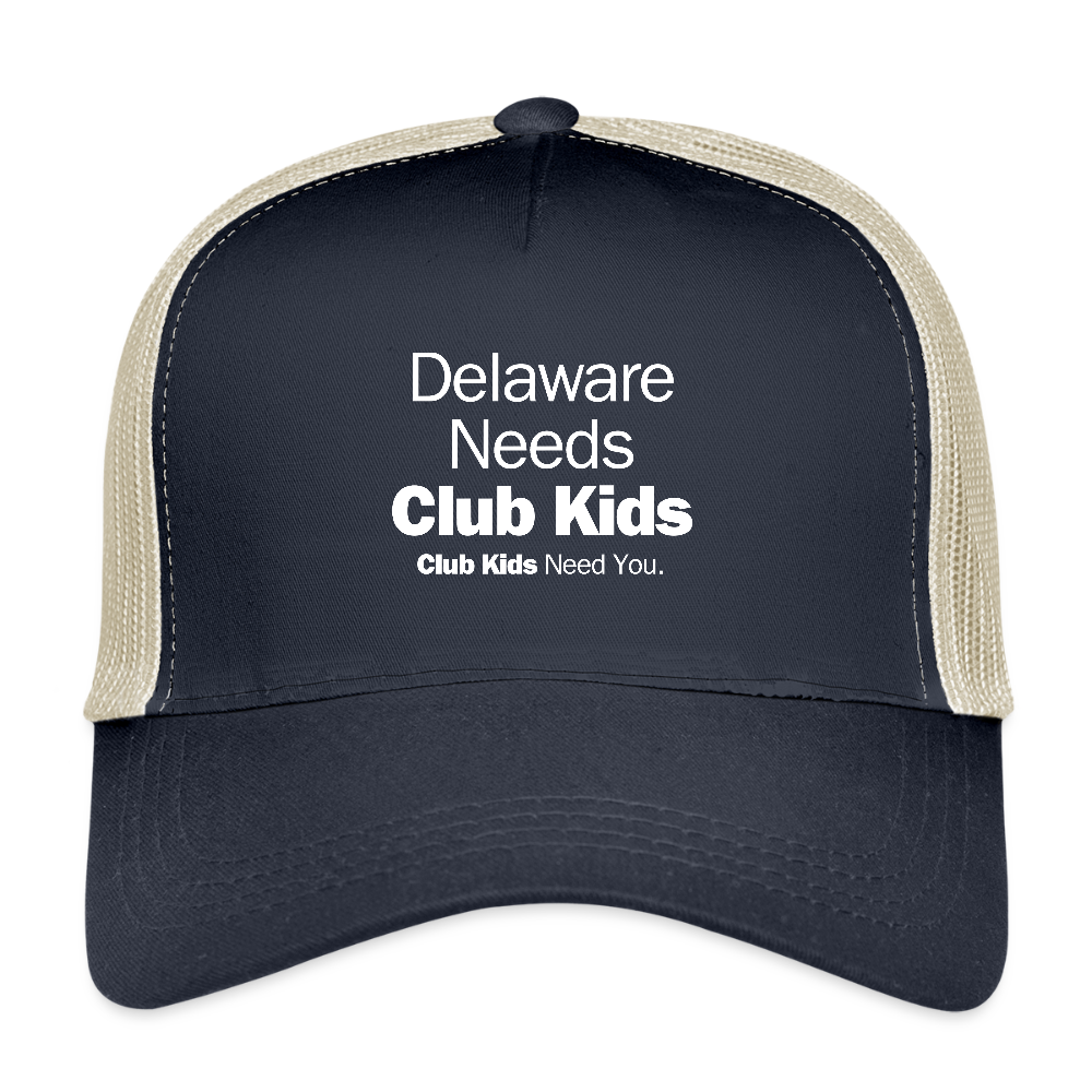 Delaware Needs Club Kids Eco Trucker Cap - pacific/oyster
