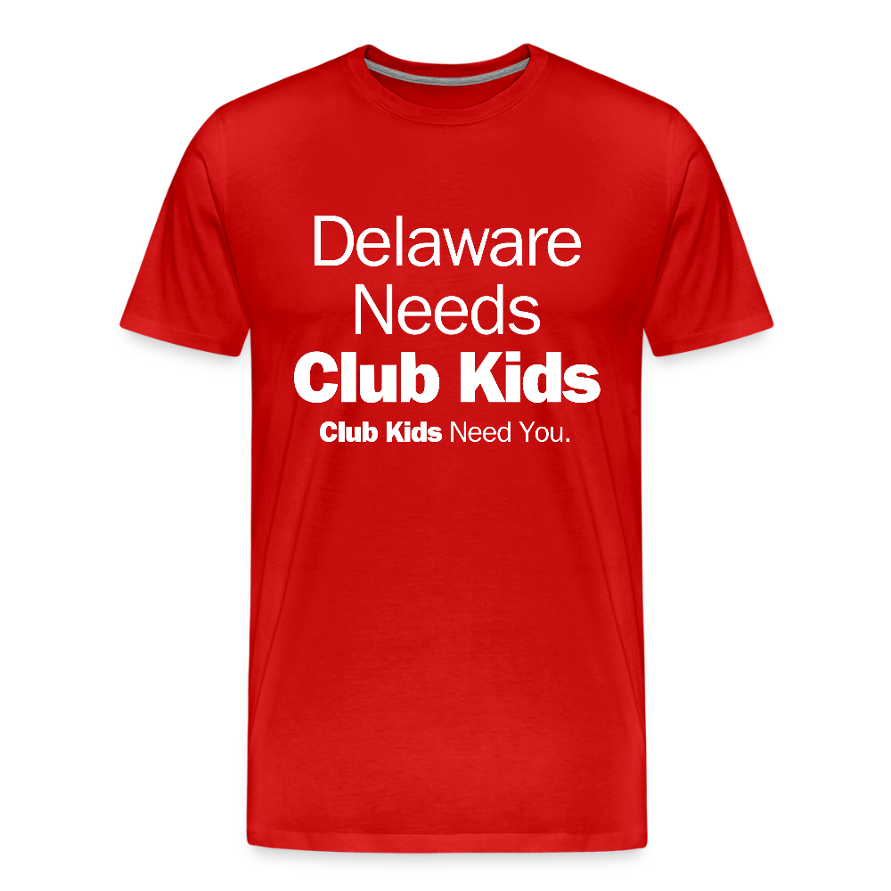 Delaware Needs Club Kids Men's Premium T-Shirt - red