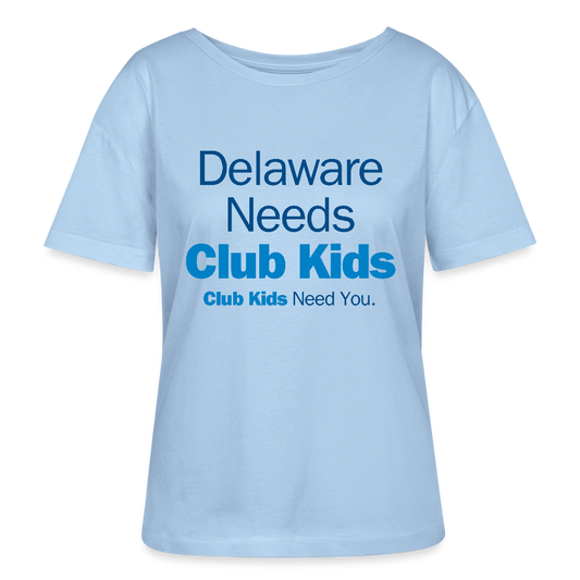 Delaware Needs Club Kids Stanley/Stella Serena Women’s Relaxed Organic T-Shirt - blue soul