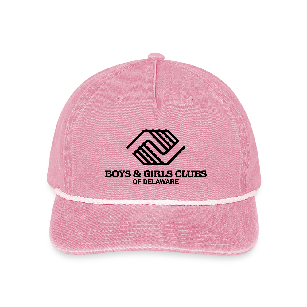 LOGO ONLY Vintage Washed Rope Cap - washed pink