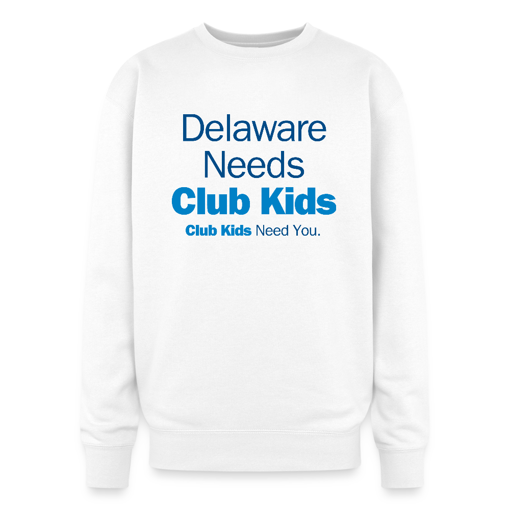 Delaware Needs Club Kids Oversized Crewneck Sweatshirt - white