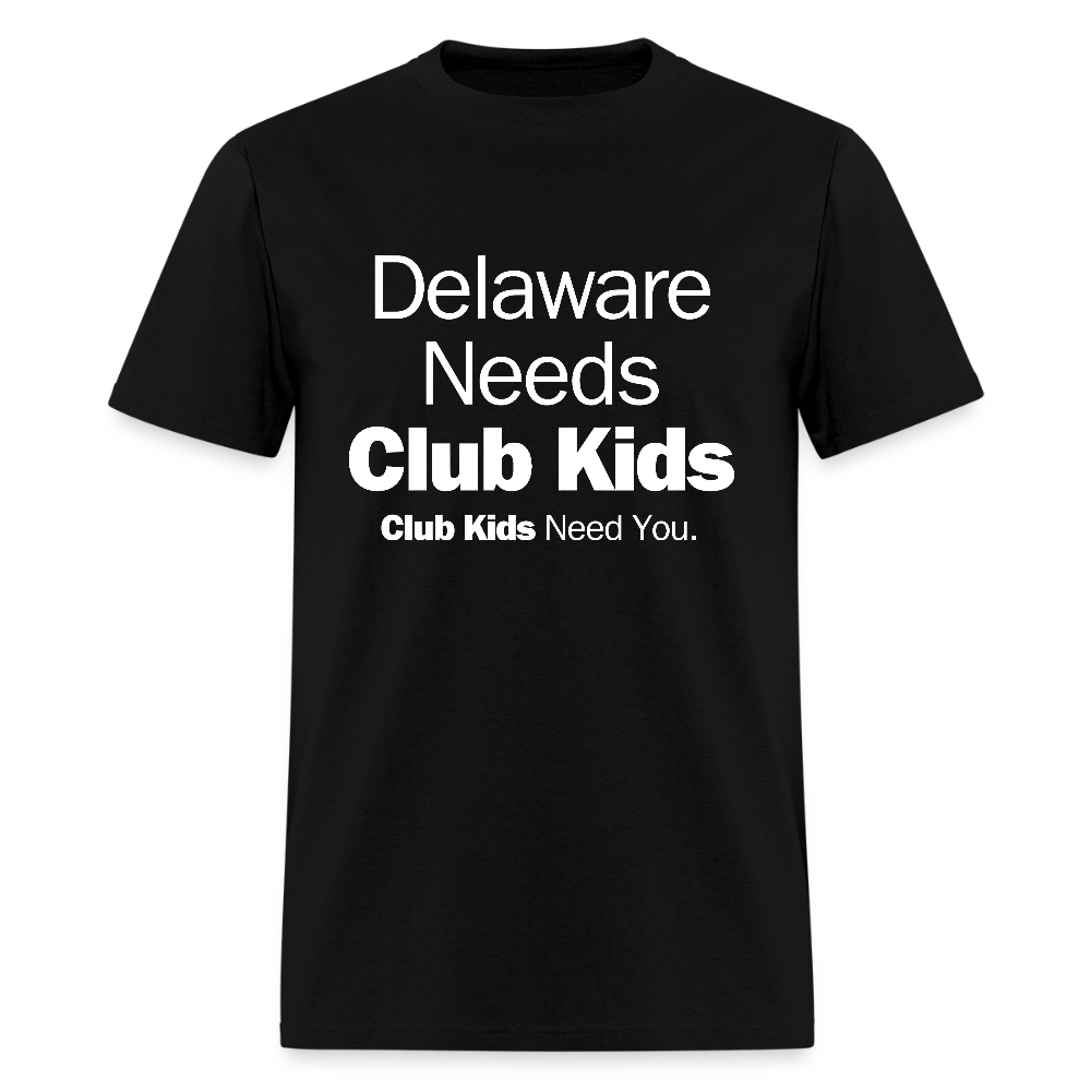 Delaware Needs Club Kids Men's T-Shirt | GILDAN 5000 - black