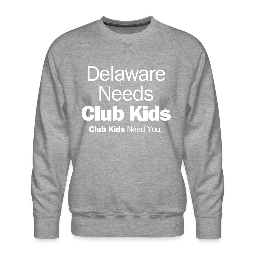 Delaware Needs Club Kids Men’s Premium Sweatshirt - heather grey