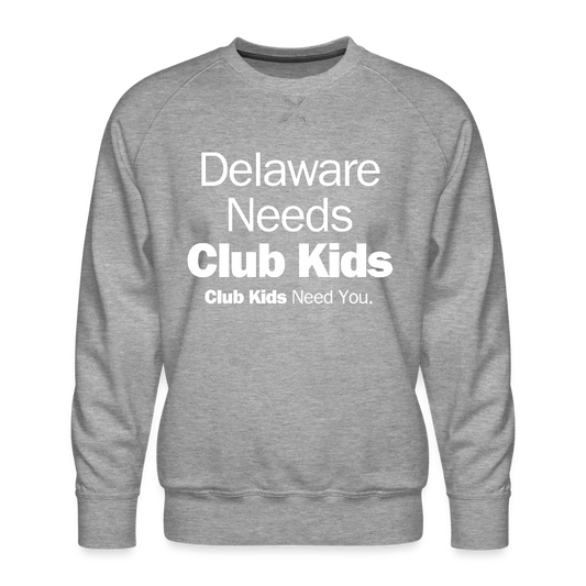 Delaware Needs Club Kids Men’s Premium Sweatshirt - heather grey
