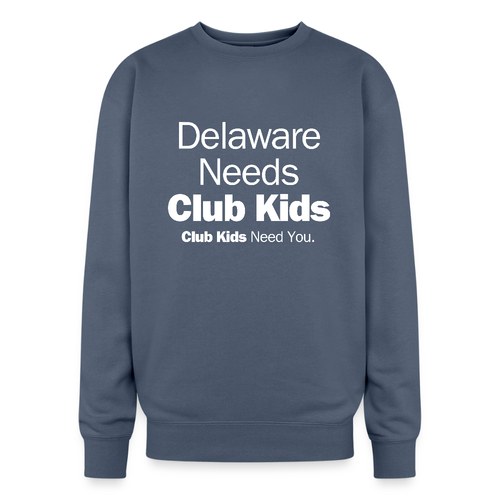 Delaware Needs Club Kids Oversized Crewneck Sweatshirt - stone blue