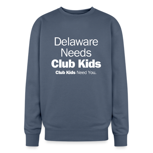 Delaware Needs Club Kids Oversized Crewneck Sweatshirt - stone blue