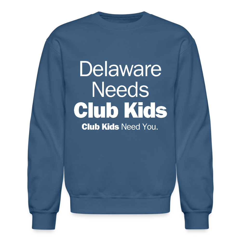 Delaware Needs Club Kids Crewneck Sweatshirt - indigo blue