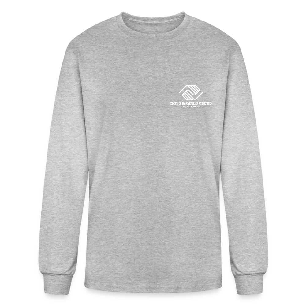 LOGO ONLY Men's Long Sleeve T-Shirt - heather gray
