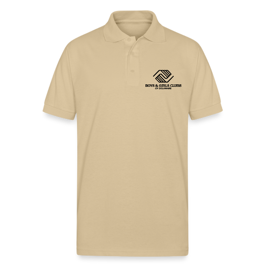 LOGO ONLY Gildan Unisex 50/50 Jersey Polo - Sand